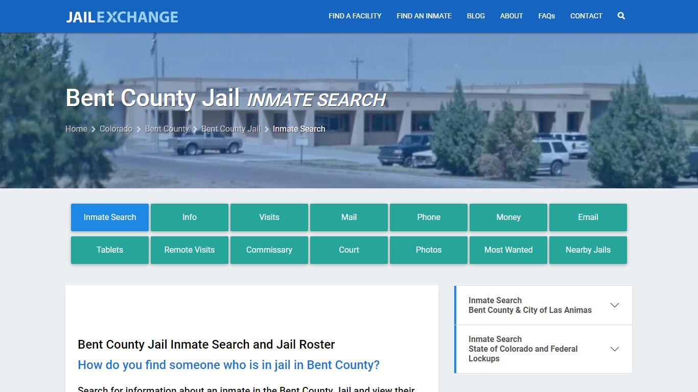 Inmate Search: Roster & Mugshots - Bent County Jail, CO